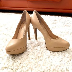 Nude Jessica Simpson Platform Pumps